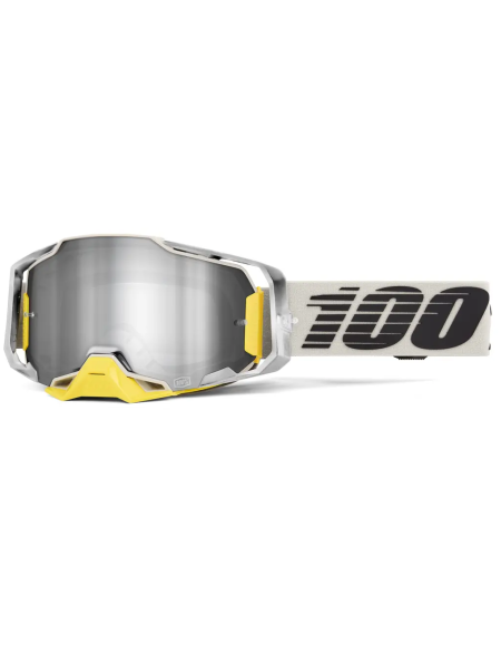 MASCHERA 100% ARMEGA VIGGO - MIRROR SILVER FLASH LENS