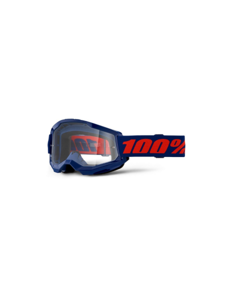 MASCHERA 100% STRATA 2 BLU - ROSSA LENTE TRASPARENTE