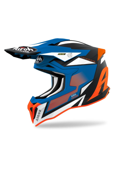 CASCO AIROH STRYCKER BLUE ORANGE