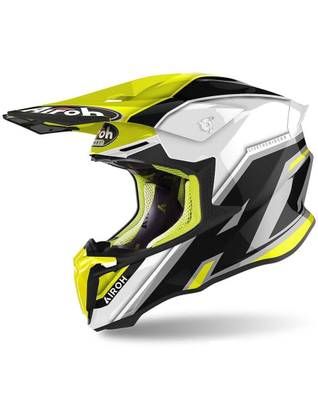 CASCO AIROH TWIST 2.0 SHAKEN YELLOW GLOSS