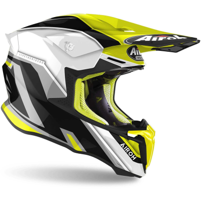 CASCO AIROH TWIST 2.0 SHAKEN YELLOW GLOSS