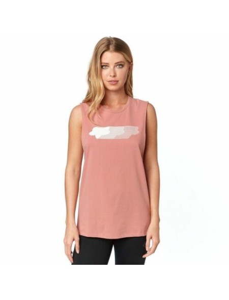 T-SHIRT FOX DONNA CASUAL REACTED CREW BLACK / PINK
