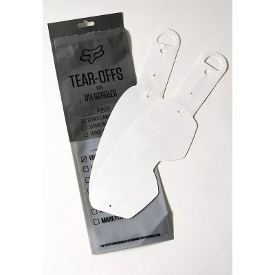 TEAR OFF PER MASCHERE FOX RACING AIRSPACE E MAIN CON SISTEMA VLS - CONFEZIONE DA 20 PEZZI
