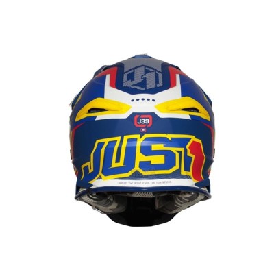 CASCO JUST1 J39 BLACK MATT BLUE/YELLOW