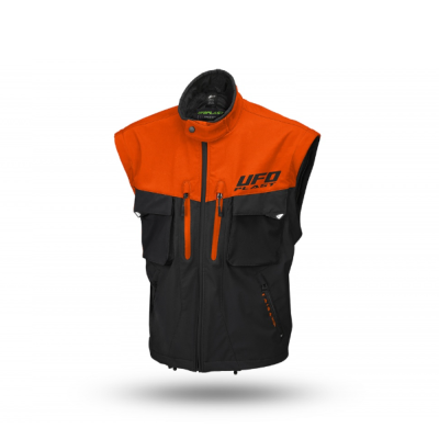 GIACCA UFO ENDURO TAIGA CON PROTEZIONI NERO/ARANCIO FLUO