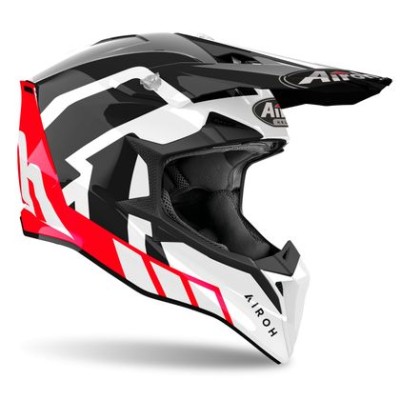 CASCO AIROH WRAAAP RELOADED RED BLACK GLOSS