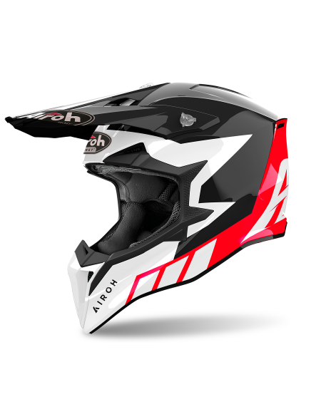 CASCO AIROH WRAAAP RELOADED RED BLACK GLOSS