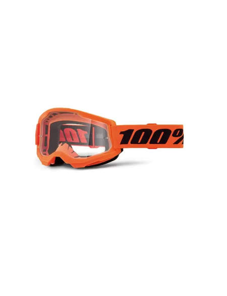 MASCHERA 100% STRATA 2 BIMBO ARANCIO LENTE TRASPARENTE