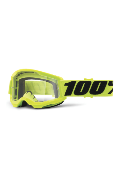 MASCHERA 100% STRATA 2 BIMBO GIALLO FLUO LENTE TRASPARENTE
