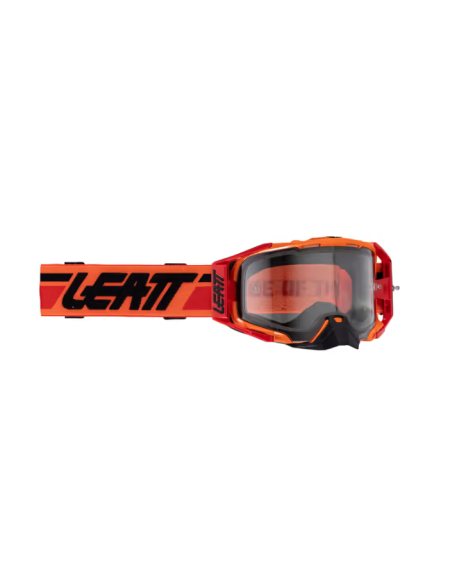 MASCHERA LEATT VELOCITY 6.5 FLAME DOPPIA LENTE TRASPARENTE