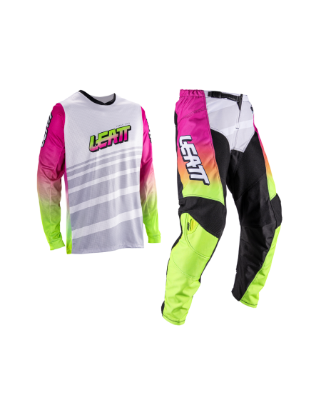 COMPLETO CROSS BIMBO LEATT 3.5 RETRO PINK