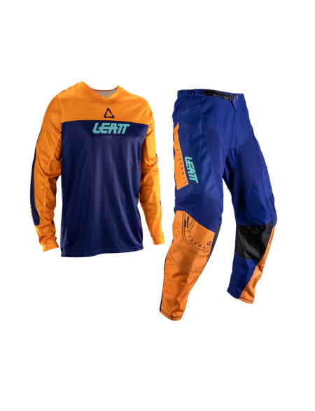 COMPLETO CROSS BIMBO LEATT 3.5 ORANGE BLUE