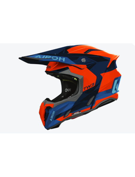 CASCO AIROH TWIST 3 FANCY ORANGE BLUE