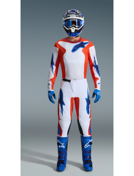 COMPLETO ALPINESTARS FLUID ORANGE/WHITE/BLUE