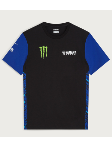 T-SHIRT PADDOCK NERA BLU MONSTER UOMO UFFICIALE YAMAHA